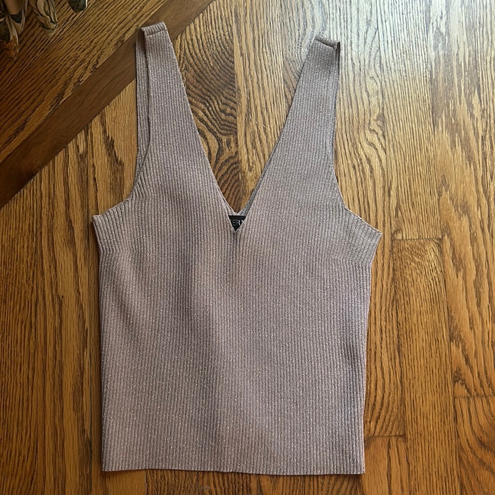Shiny intermix tank top